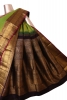 Pure Handloom Butta Contrast Kanjeevaram Silk Saree